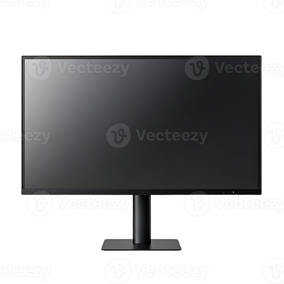 Immerse Yourself in a World of Visual Brilliance with a 27-Inch Monitor, Featuring a Sleek Black Design and a Crystal-Clear Display with a Transparent Background. png