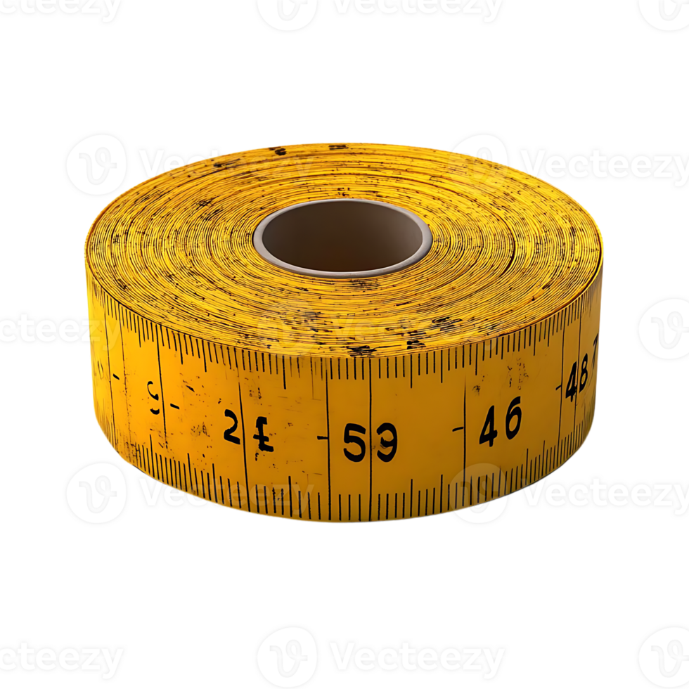 Yellow Tape Measure with Transparent Background png