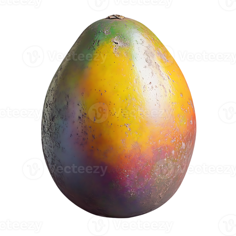 A Vibrant Mango with a Transparent Background, Displaying a Delicious and Colorful Fruit with a Smooth Texture png
