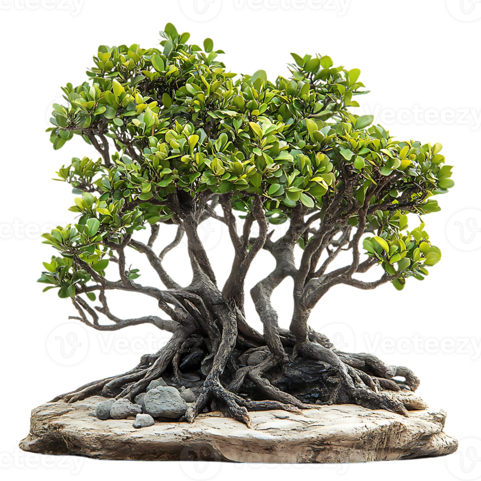 Bonsai Tree with a Transparent Background, a Stunning Example of Miniature Horticulture png
