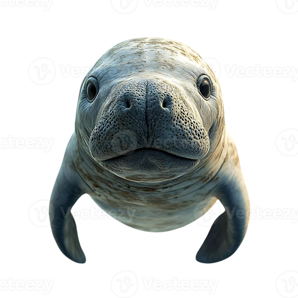 A Manatee's Curious Gaze with a Transparent Background png