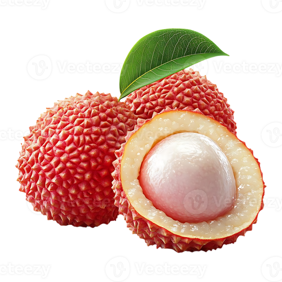 Lychee Fruit with Transparent Background, a Delectable and Refreshing Treat png