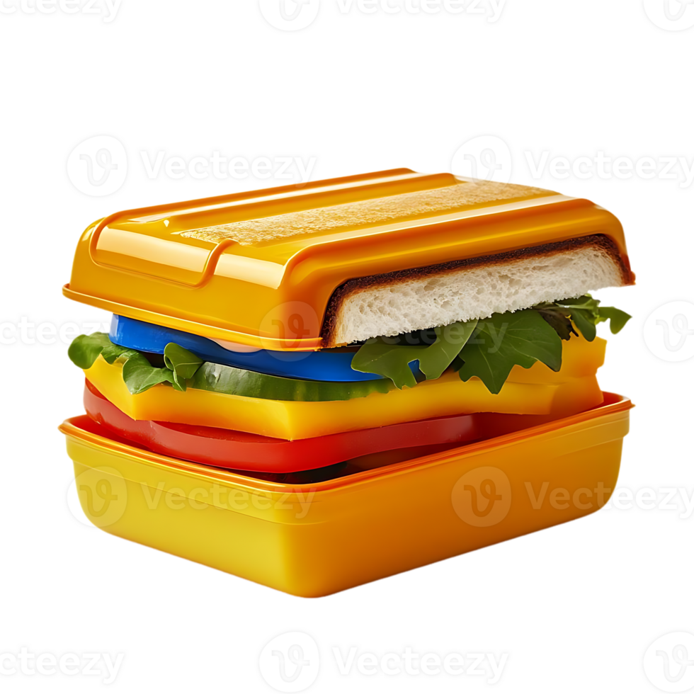 Sandwich Container with a Transparent Background, Makes Packing Easy png
