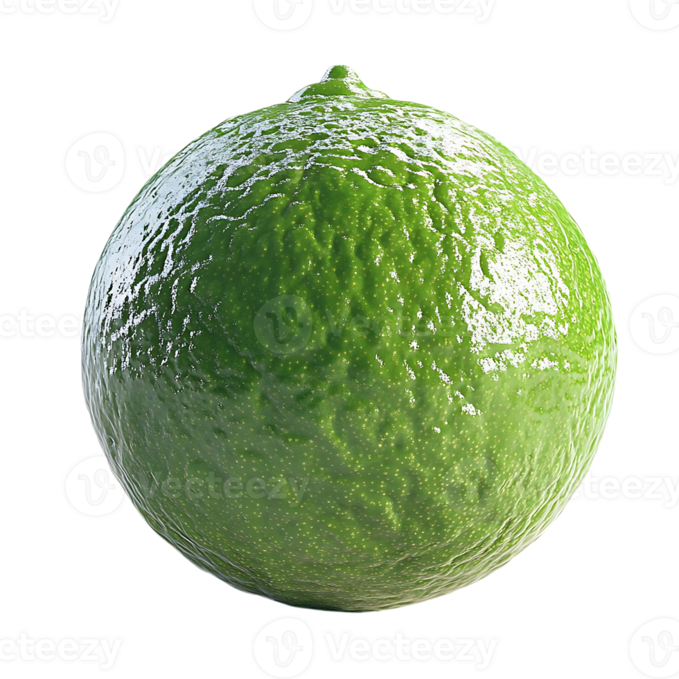 A Single Green Lime with a Transparent Background, a Citrus Fruit Ready for Your Next Recipe png