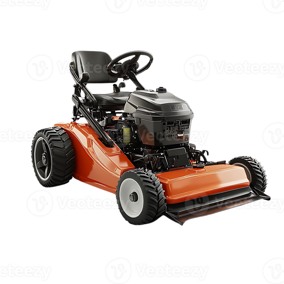 Ride-On Lawn Mower with a Transparent Background for Easy Editing png
