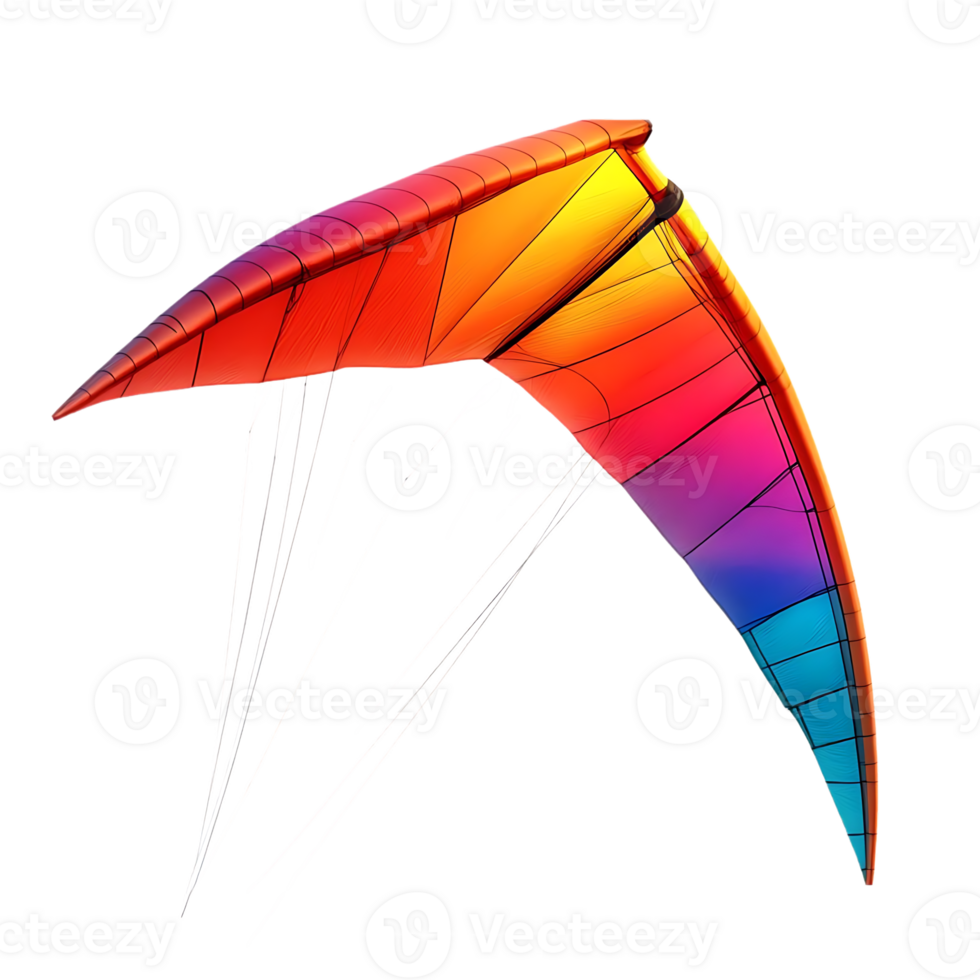 Rainbow Kite Soaring High Against a Transparent Background png