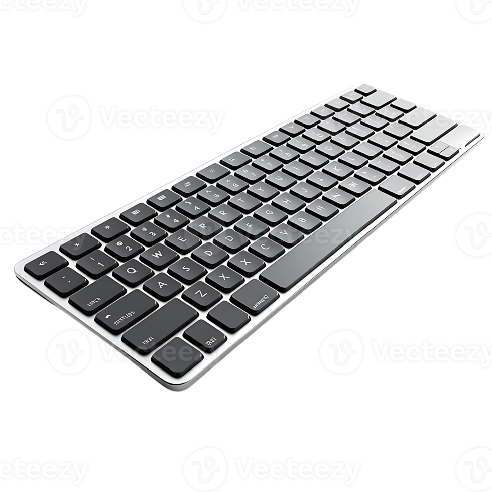 Sleek and Modern Wireless Keyboard with Transparent Background for Enhanced Typing Experience and Minimalist Design png