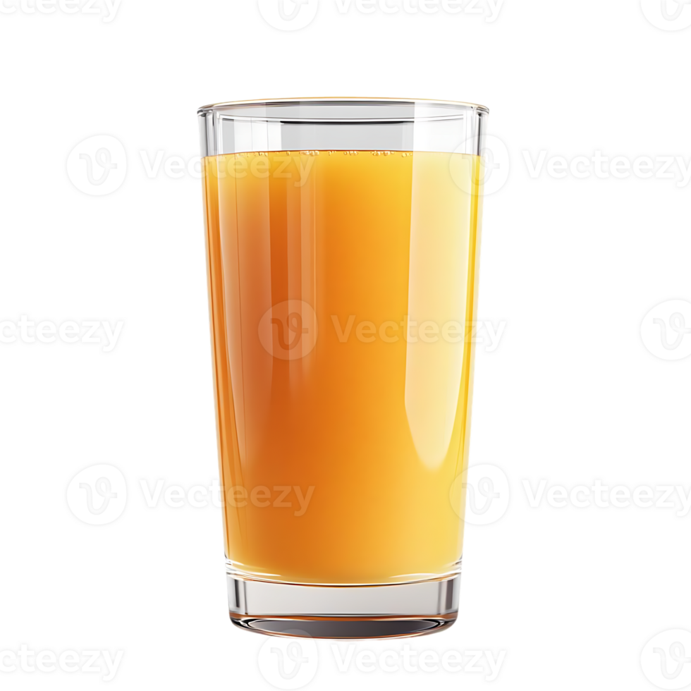 A Tall Glass of Freshly Squeezed Orange Juice, Perfectly Presented on a Transparent Background png