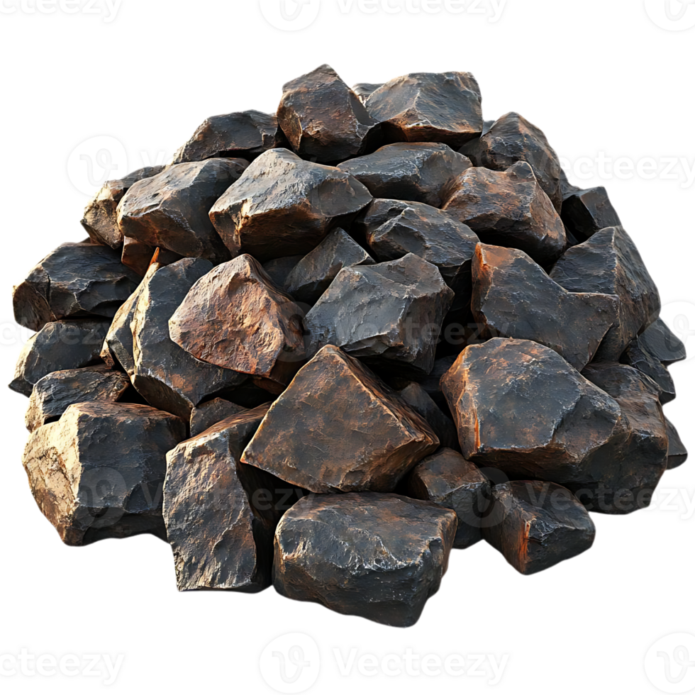 Pile of Rocks with a Transparent Background, a Realistic 3D Render of Rocks, a Stack of Rugged Stones, Rock Texture with Translucent Background, Isolated Pile of Rocks for Digital Design,  Free Download, High Resolution, 3D Rendered, Rendered Image, Compu png