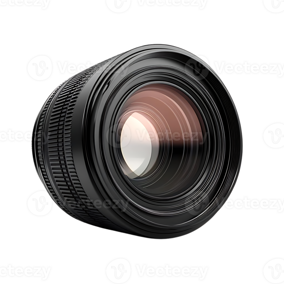 A Professional Camera Lens with a Transparent Background, Captures Images with Precision and Clarity, Offering a High-Quality Visual Experience png
