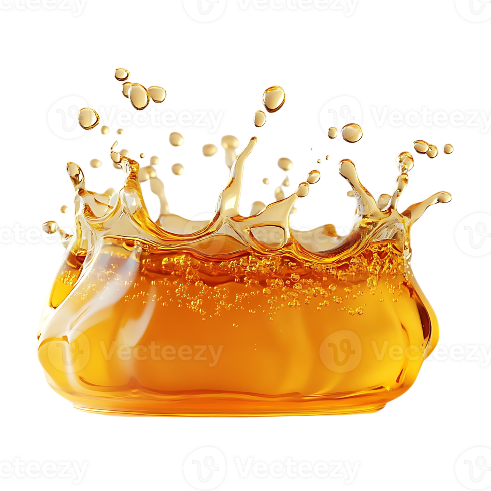 Orange Juice Splashing with a Transparent Background, Creating a Refreshing and Delicious Visual png