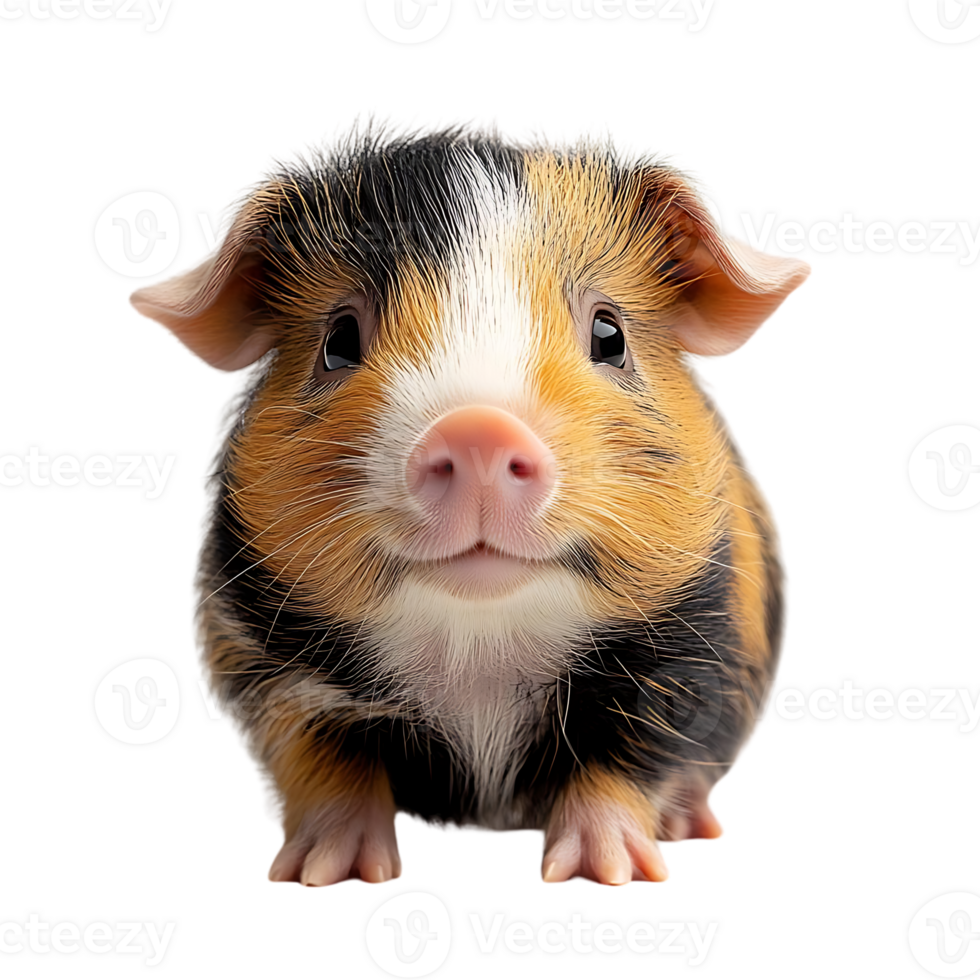 Cute Guinea Pig with Transparent Background Smiling for the Camera png