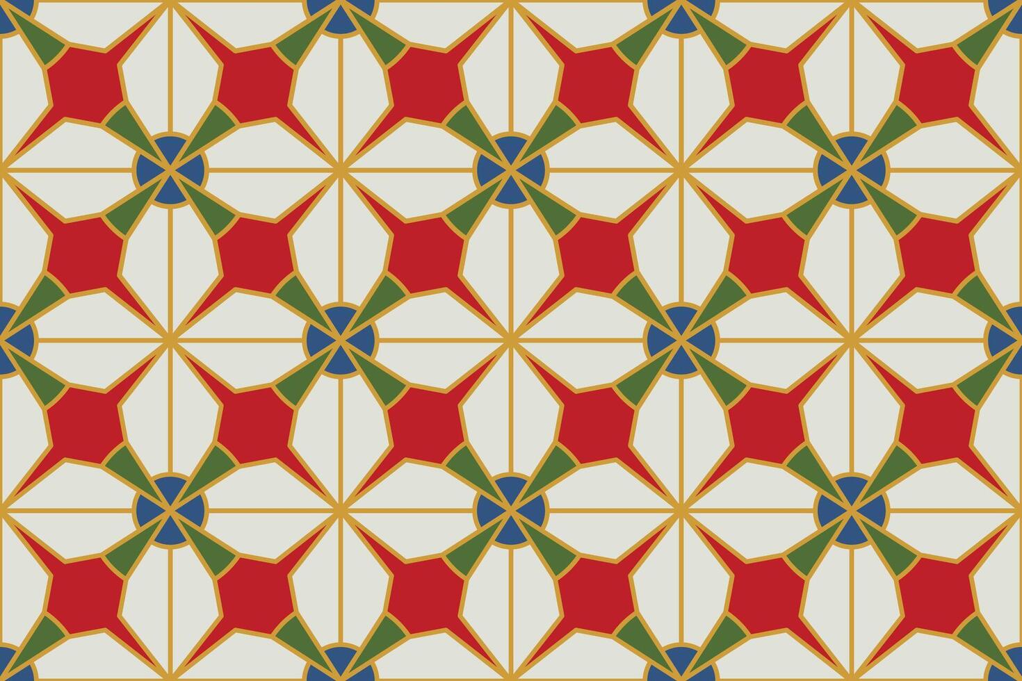 seamless geometric ornamental pattern. Tile mosaic vibrant texture Decorative bright colorful background. repeatable symmetry print vector