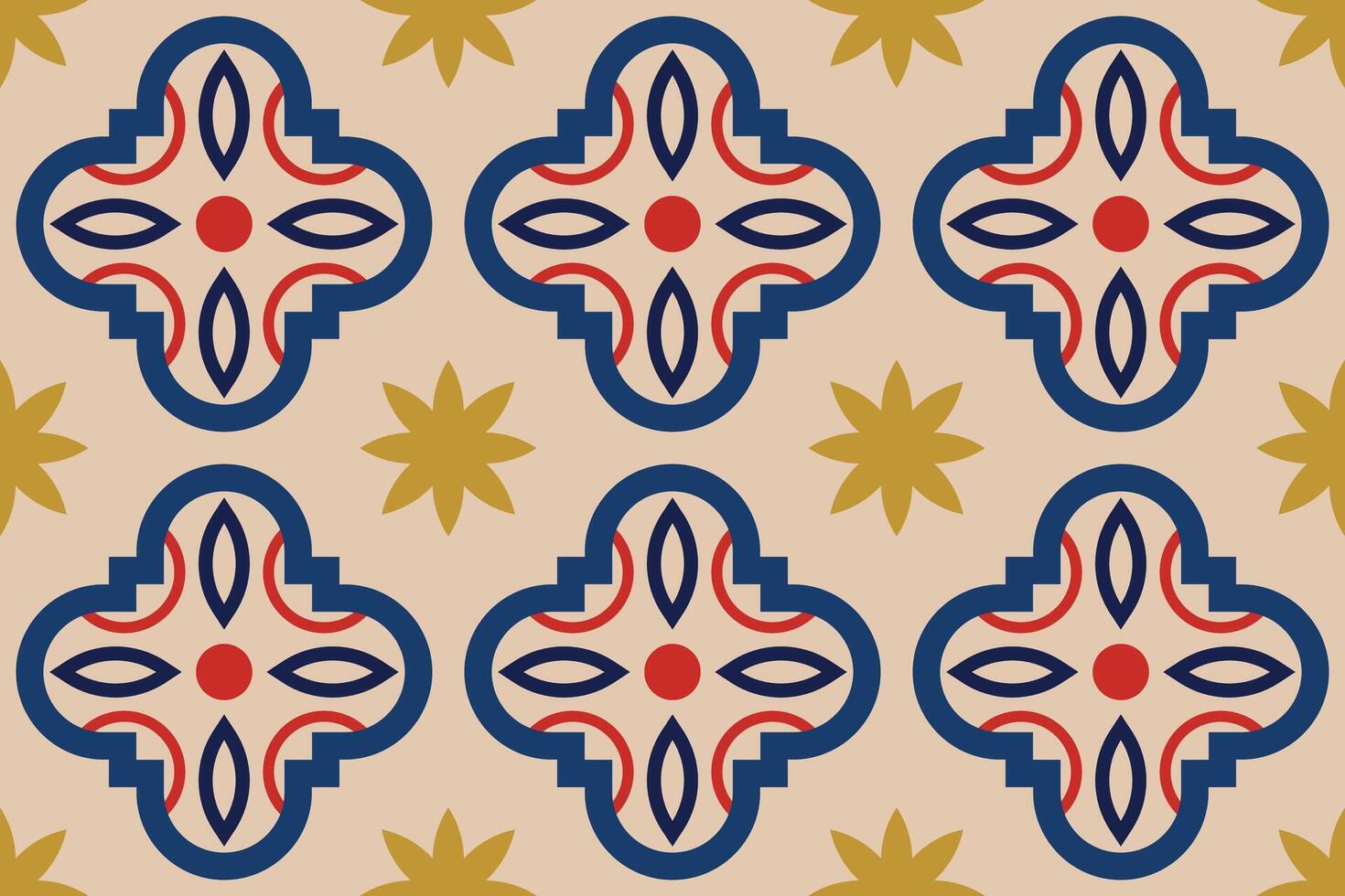 seamless geometric ornamental pattern. Tile mosaic vibrant texture Decorative bright colorful background. repeatable symmetry print vector