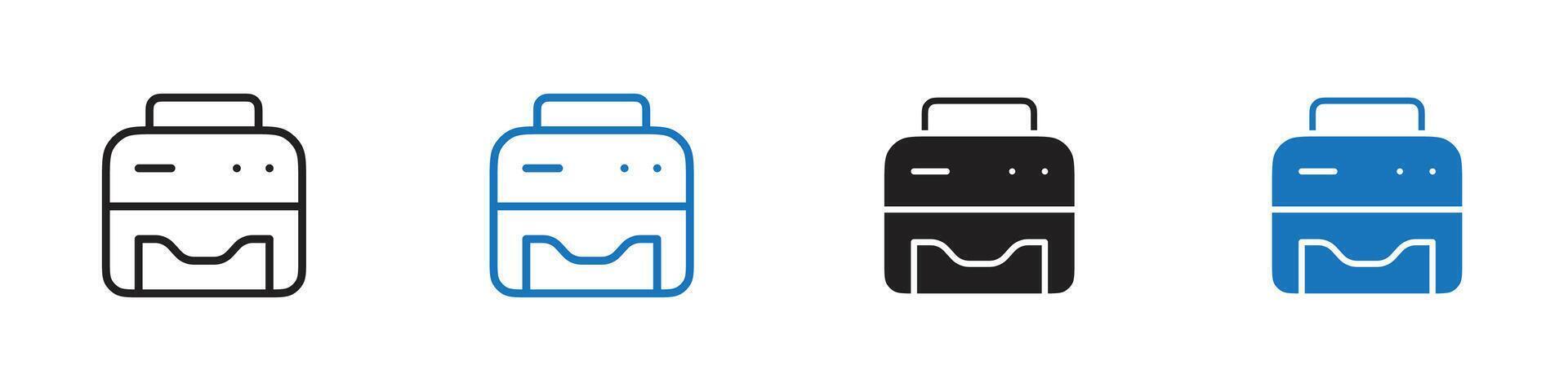 Printer icon set outline vector