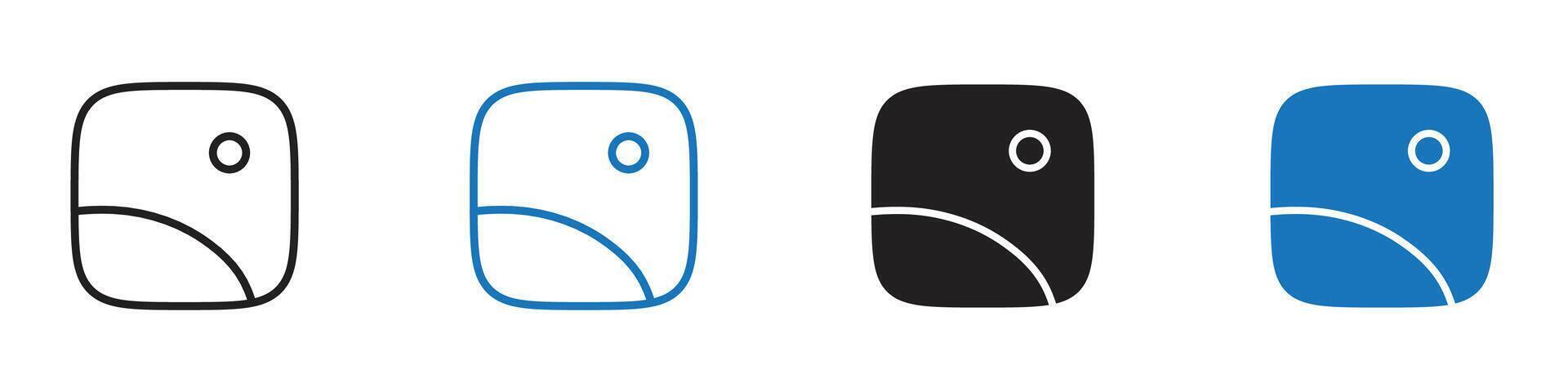 Image icon set outline vector