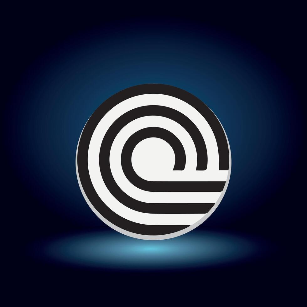 flat Ondo Token symbol on blue background vector