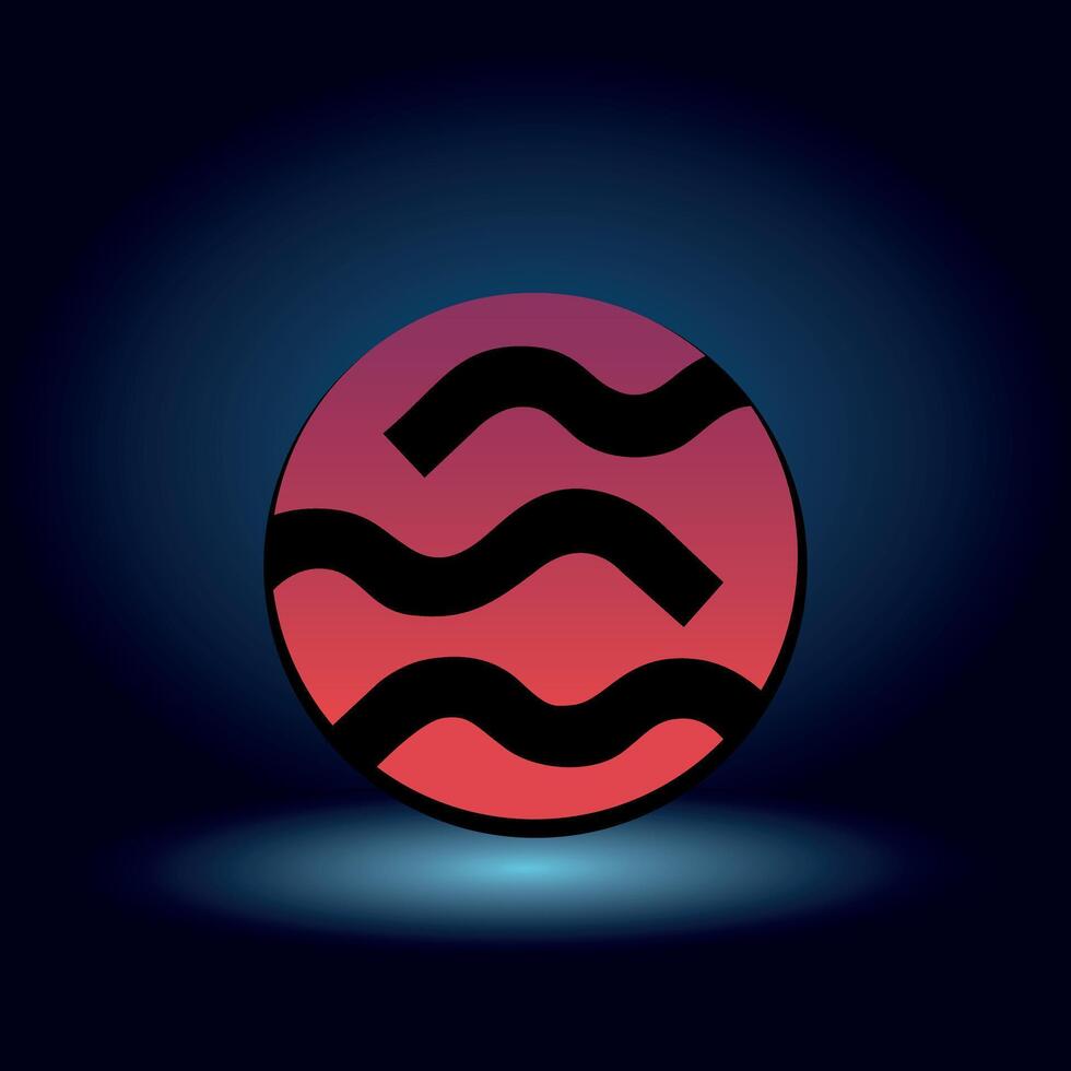 flat Sei SEI Token symbol on blue background vector