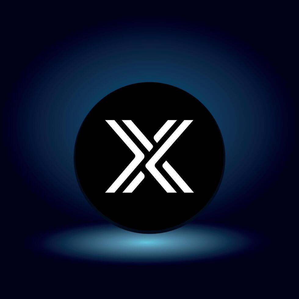 flat Immutable IMX Token symbol on blue background vector