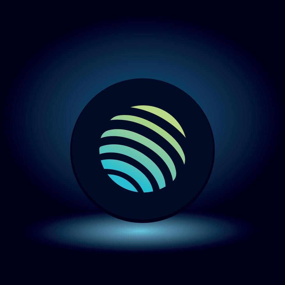 flat Jupiter JUP Token symbol on blue background vector