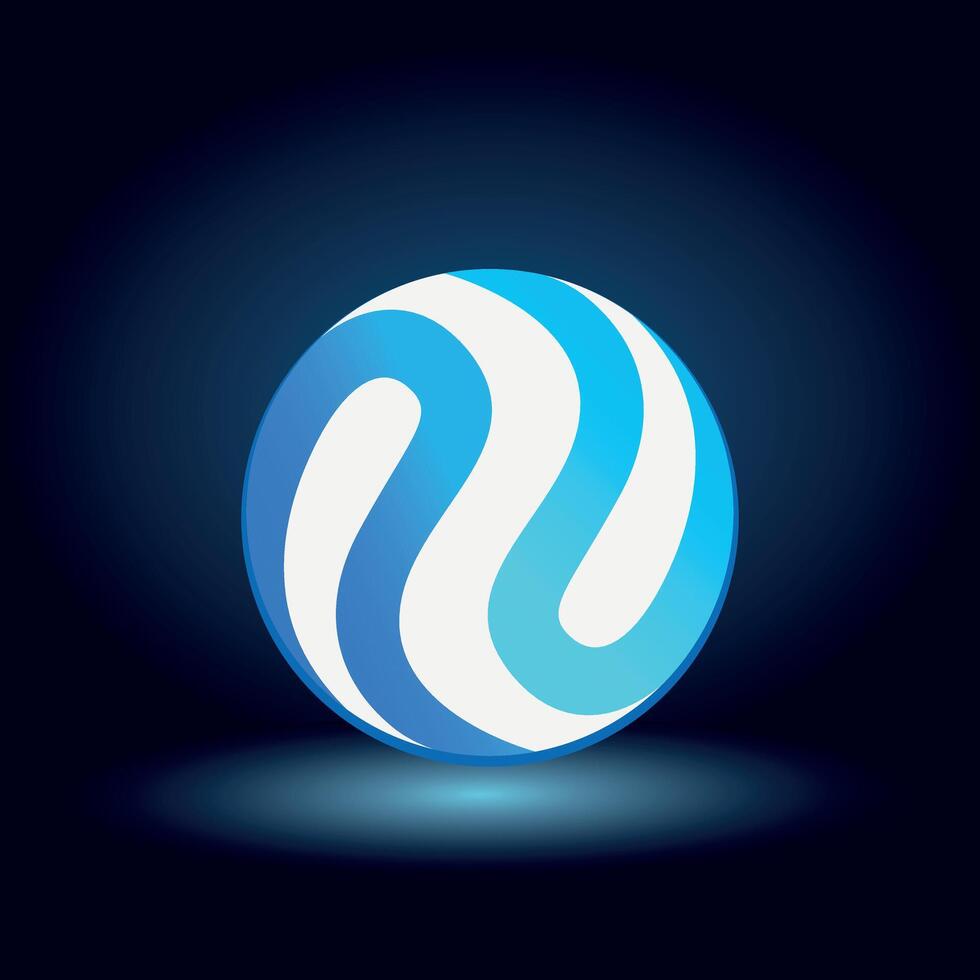 flat Injective INJ Token symbol on blue background vector