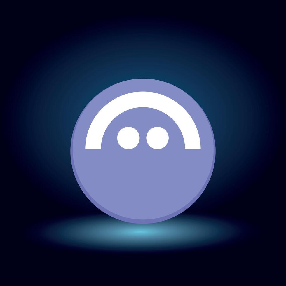 flat Aave AAVE Token symbol on blue background vector