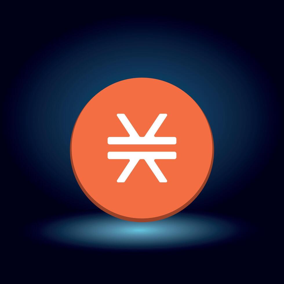flat Stacks STX Token symbol on blue background vector