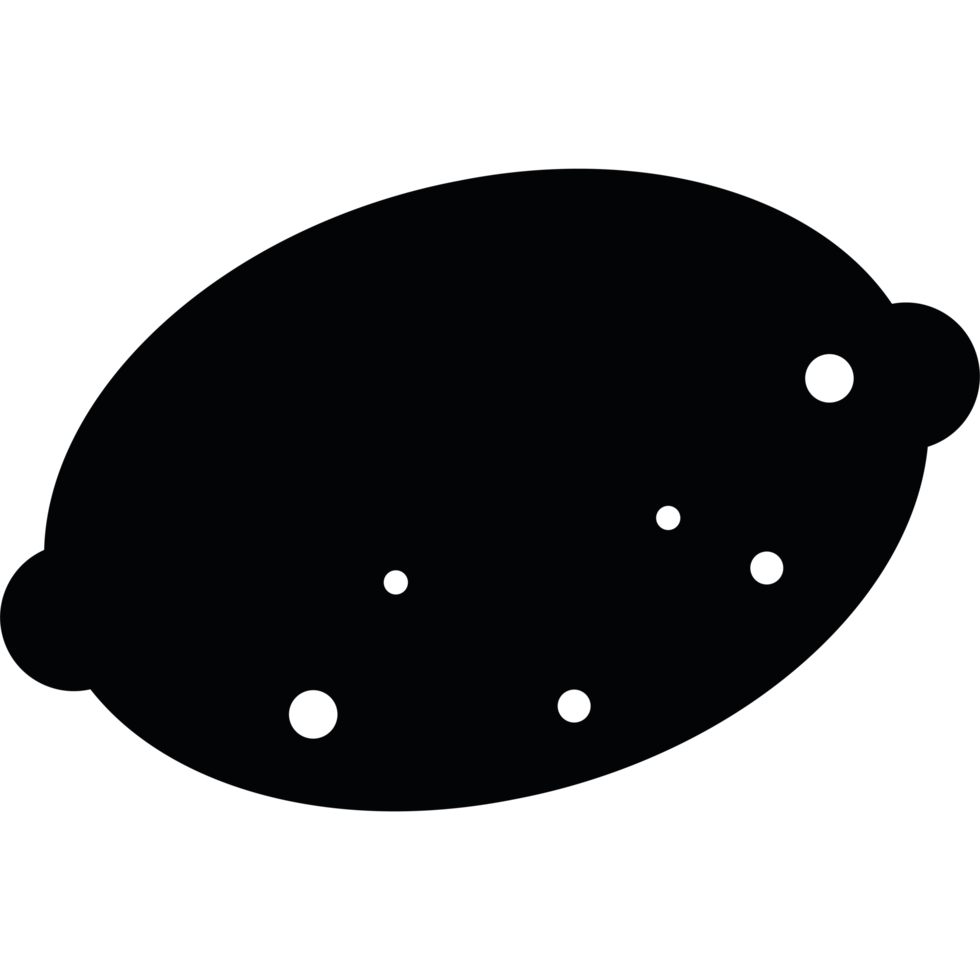 A black oval with dots on it png