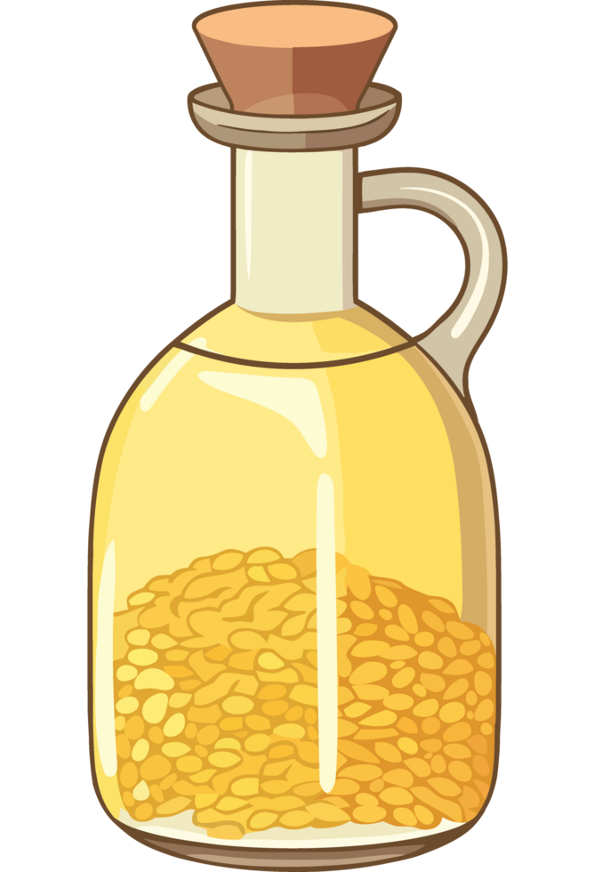 A jar filled with yellow beans png