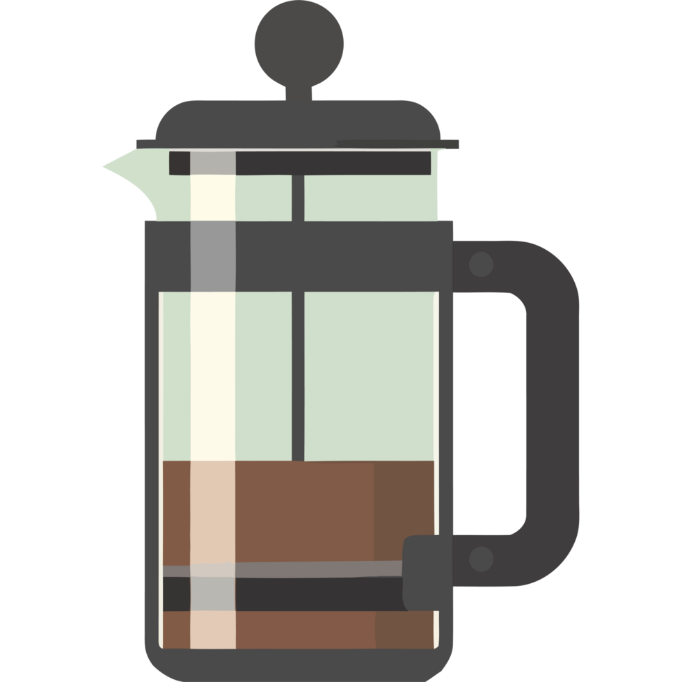 A coffee maker with a glass lid png
