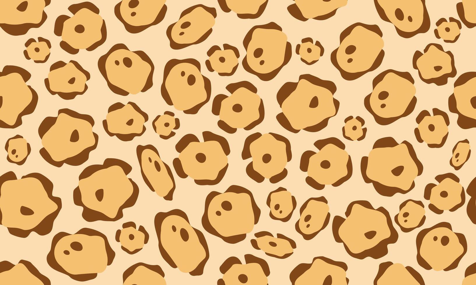 Repeating seamless pattern with jaguar skin pattern for fabric, paper, print and web. vector