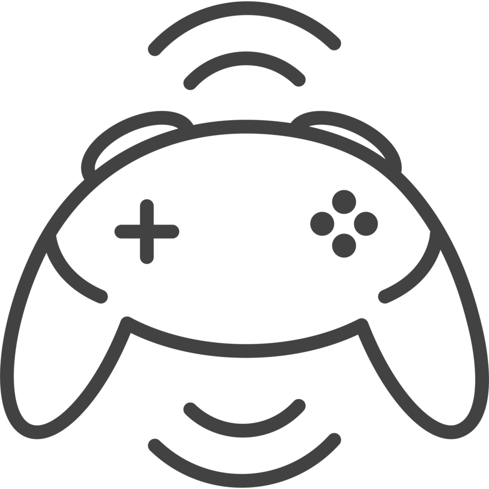 A black and white image of a game controller png