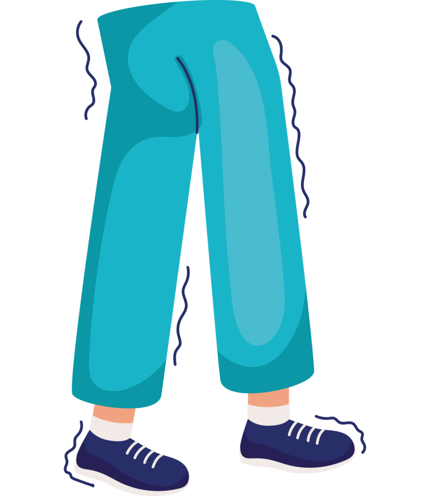A cartoon illustration of a person's legs png
