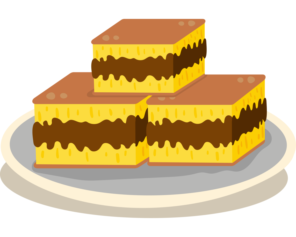 Cake icon with chocolate and vanilla frosting png