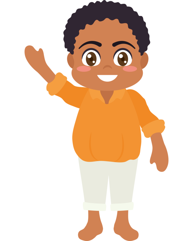 An image of a boy waving png