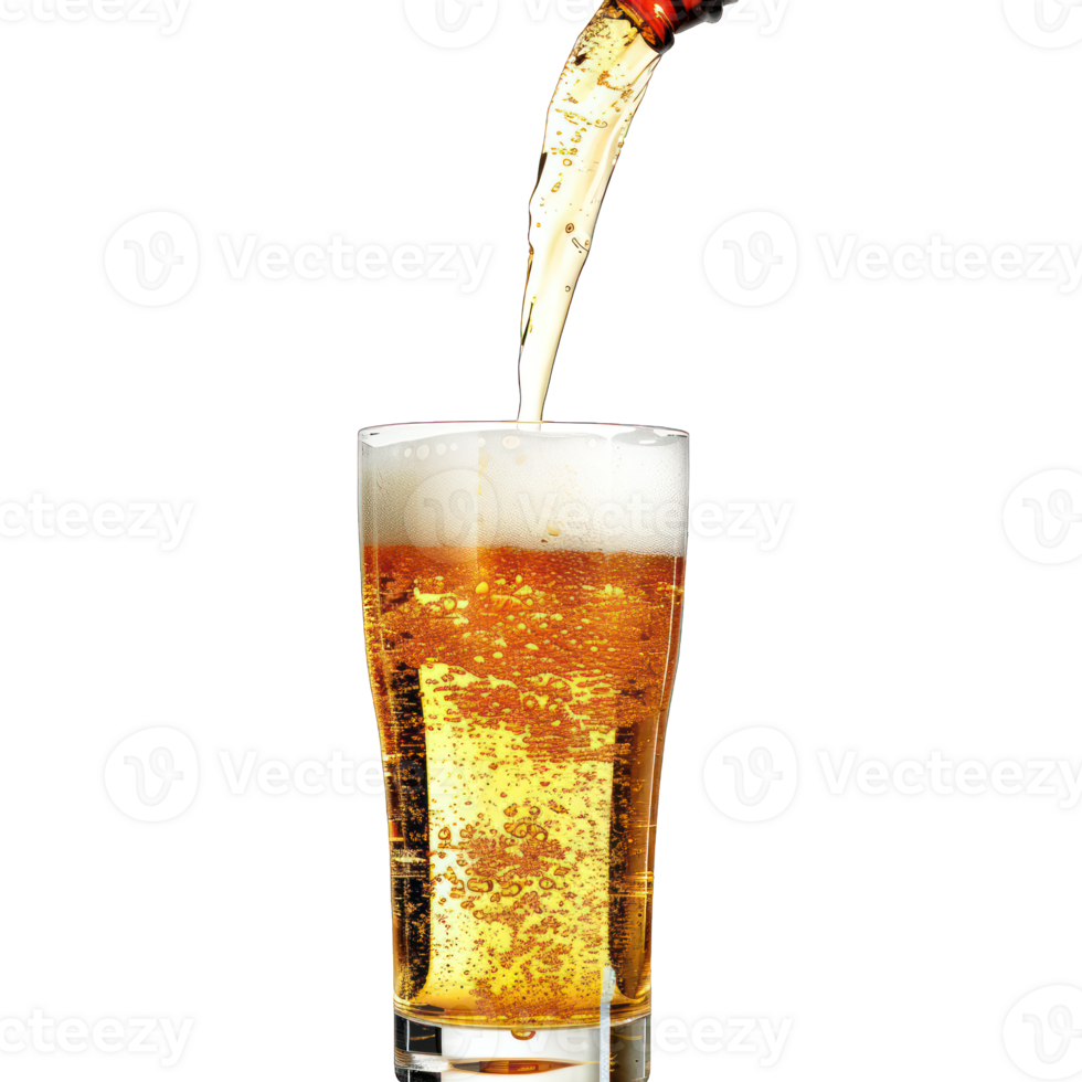 beer being poured transparent background png