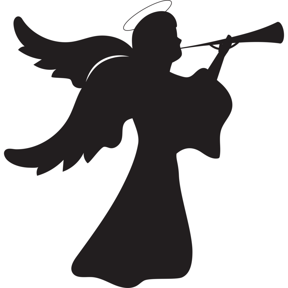 Angel with trumpet clipart png