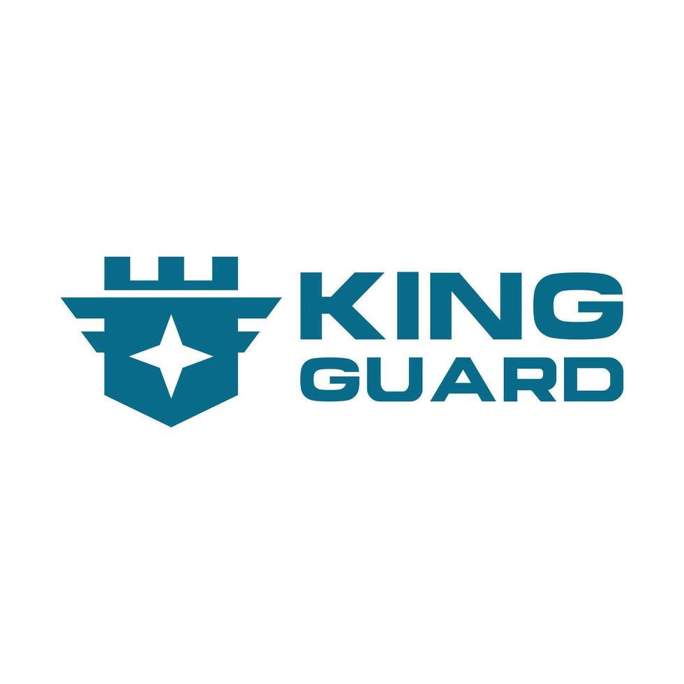 king guard logo design minimalist vector