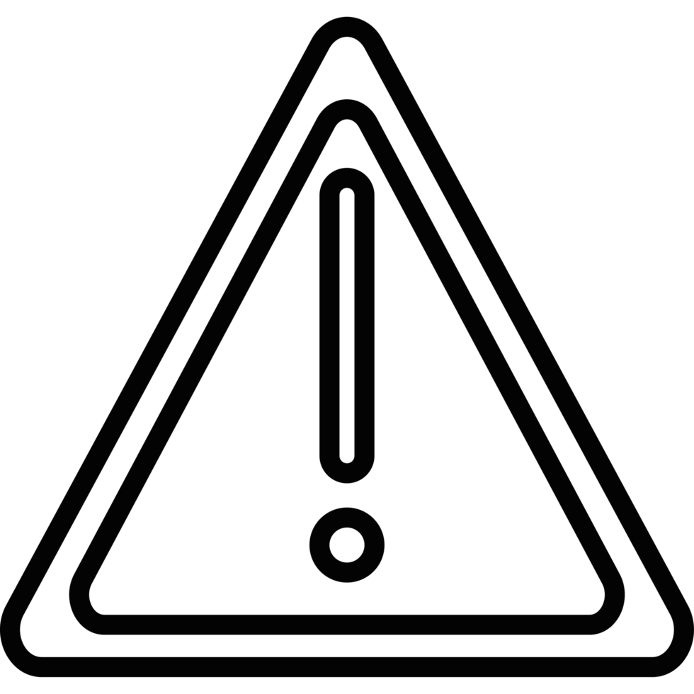 A black and white image of a warning sign png