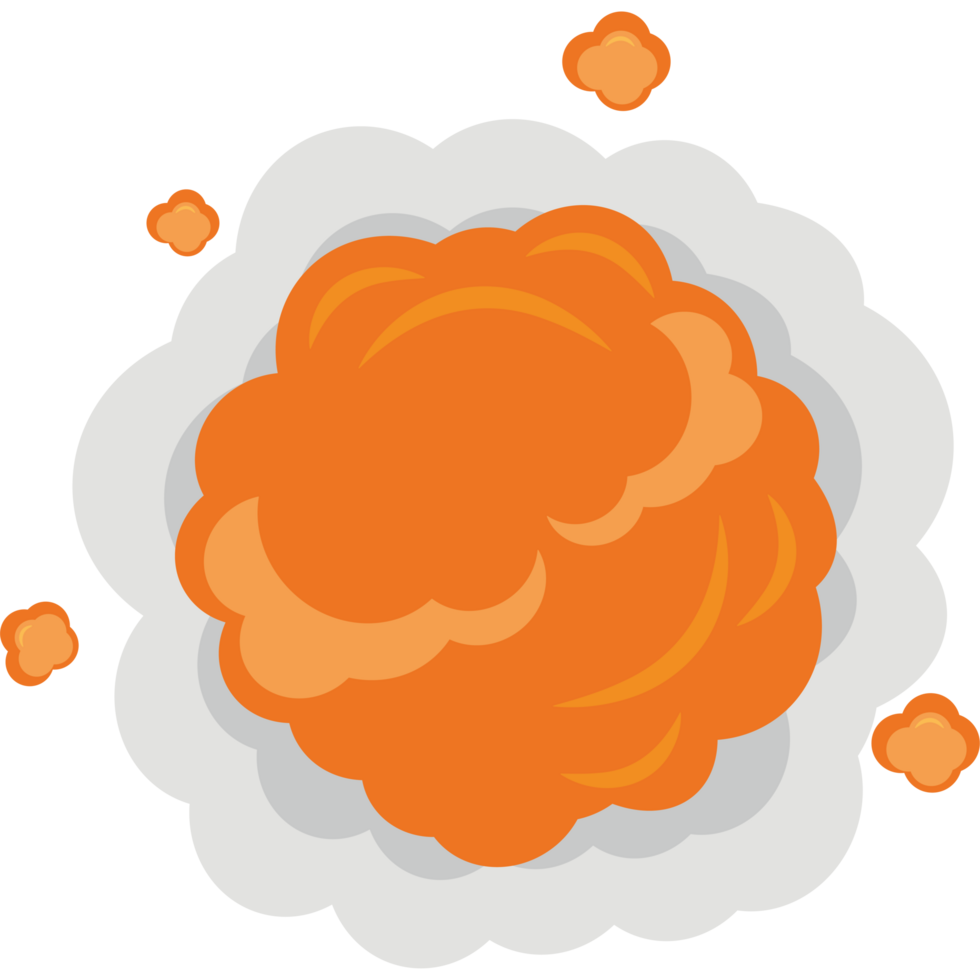 An orange cloud with a white cloud around it png