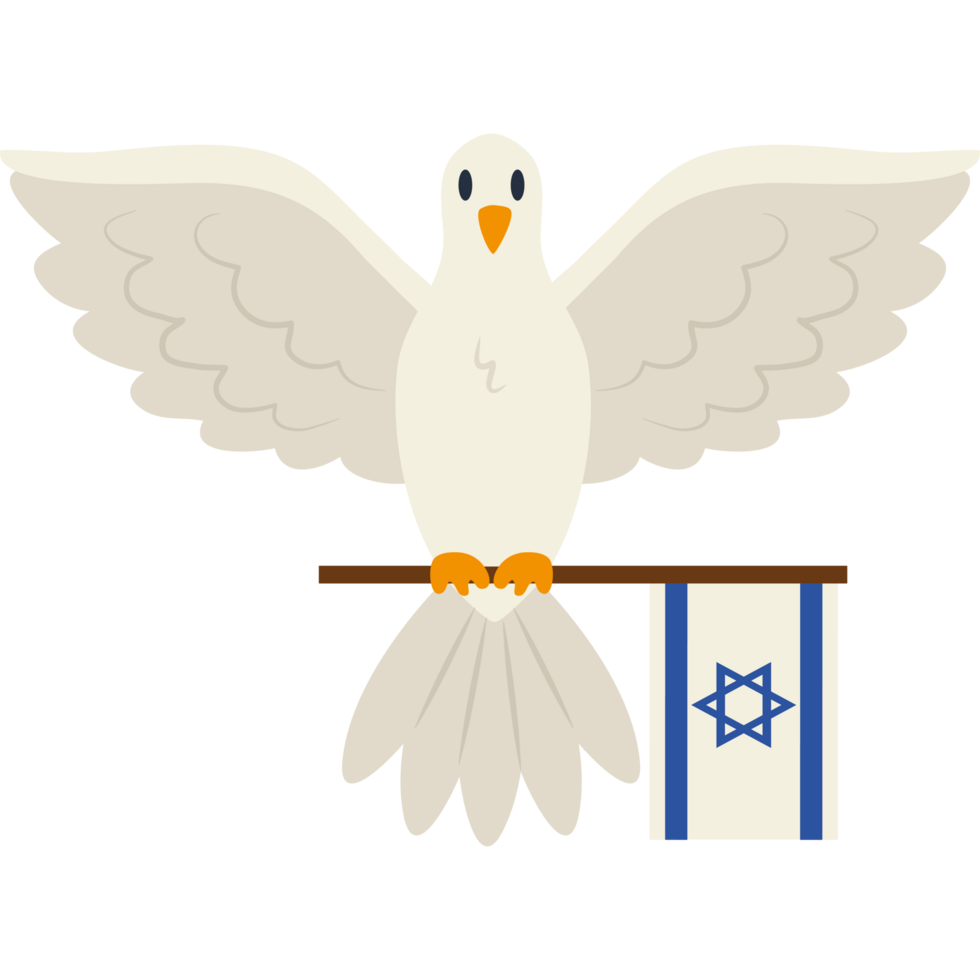 Israeli dove with flag png