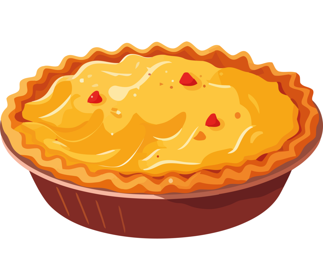 Pie icon with a yellow crust png