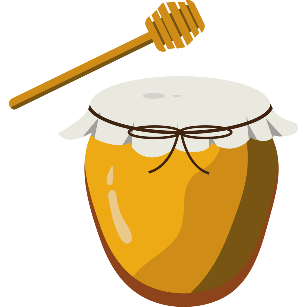 A drum with a stick and honey png