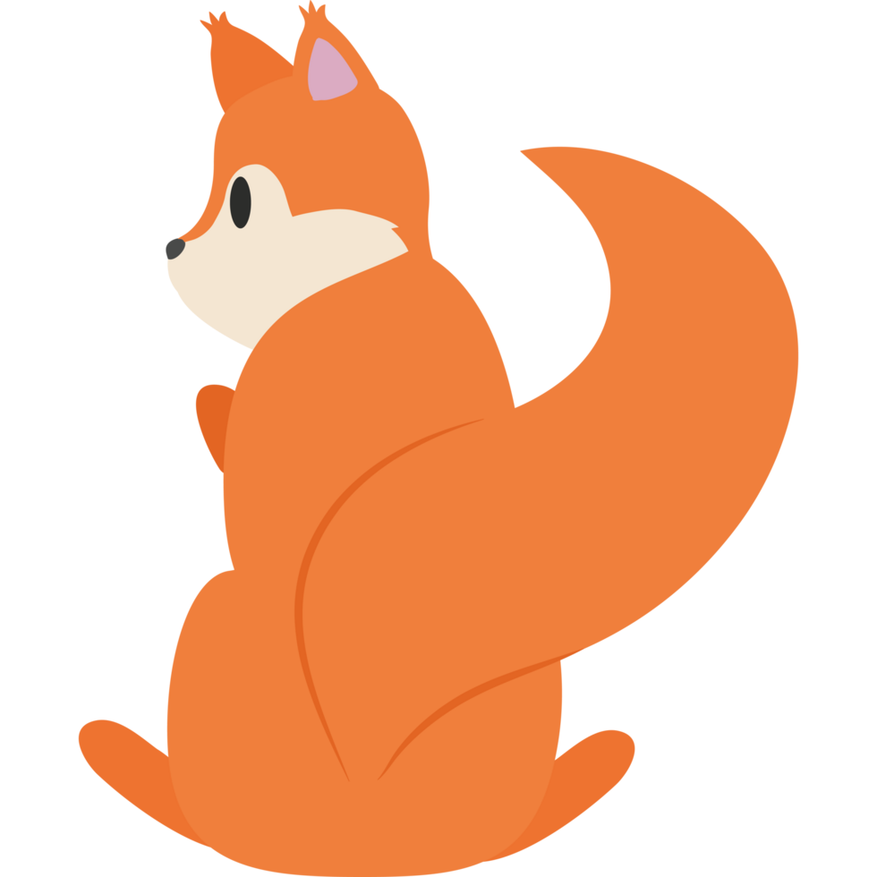 An orange squirrel sitting on its back png
