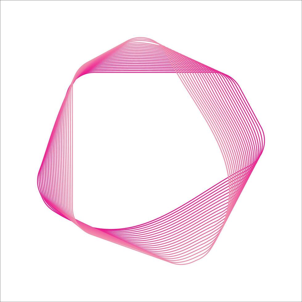 pink line art object in an abstract blob shape with curves. The design is modern and fluid, ideal for creative and contemporary projects. vector