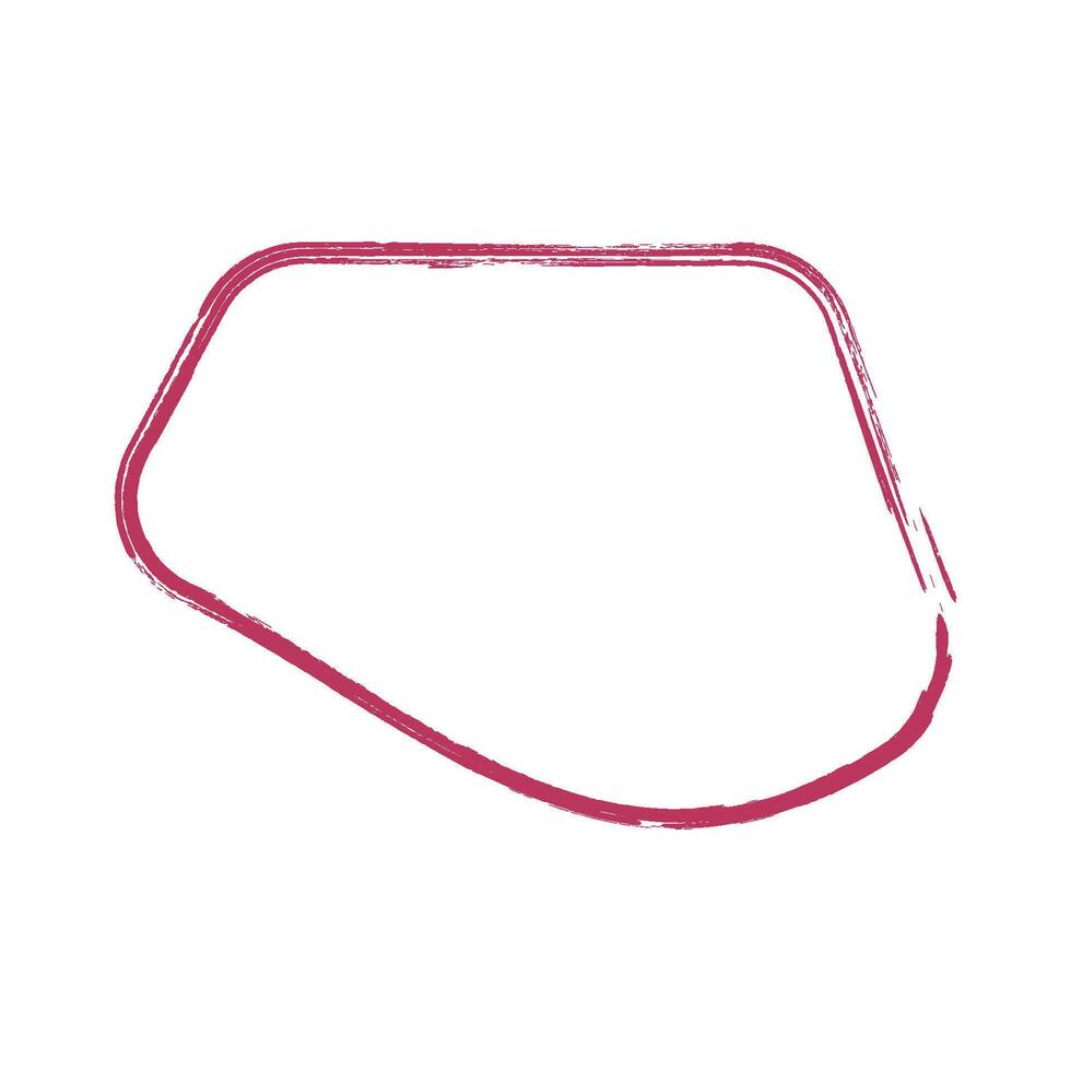 blob-shaped frame with a brushstroke border in vibrant magenta. The abstract design combines organic form with artistic flair, ideal for modern and creative projects vector