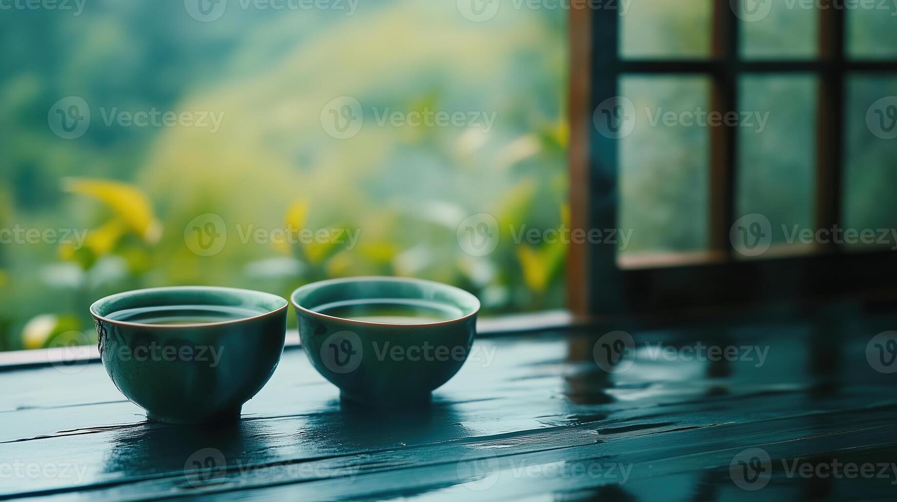 Green japanese tea photo