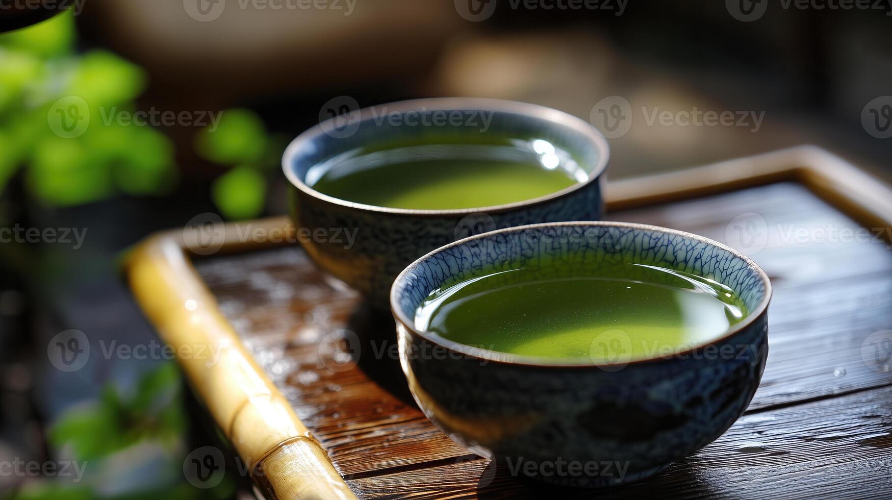 Green japanese tea photo
