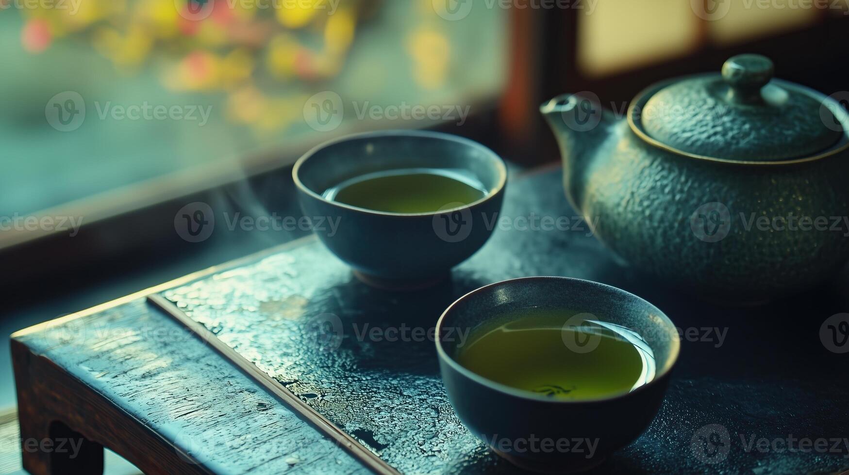 Green japanese tea photo