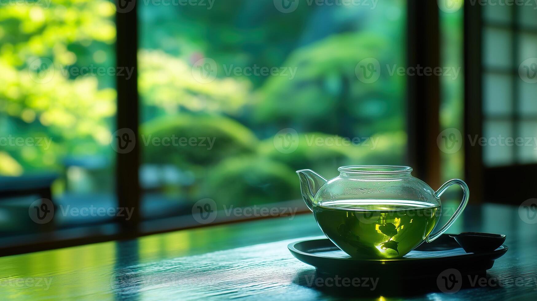 Green japanese tea photo